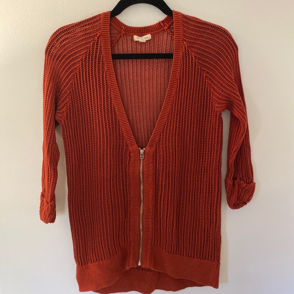 Knitted Zip-Up Cardigan